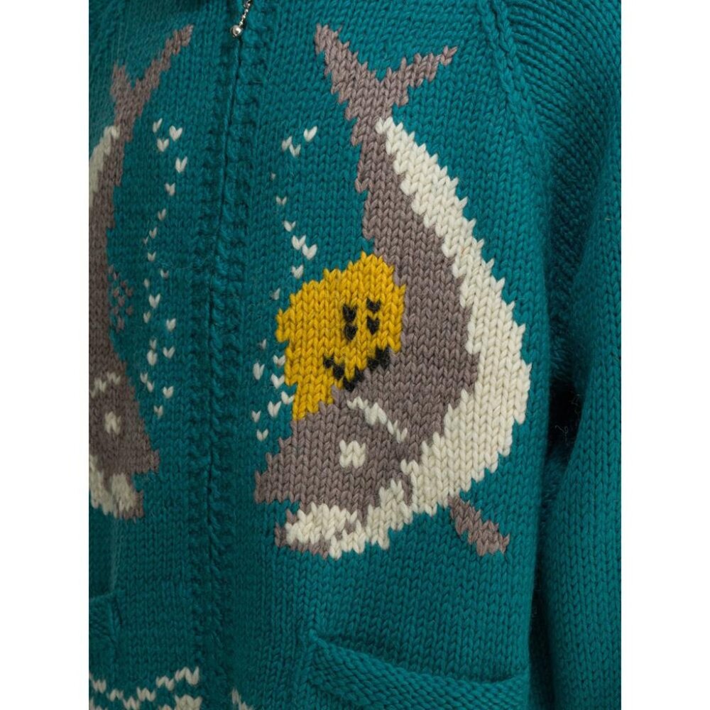 Kapital Pickish Trout Zip Sweater Tag Size 3 Men - Picture 4 of 4